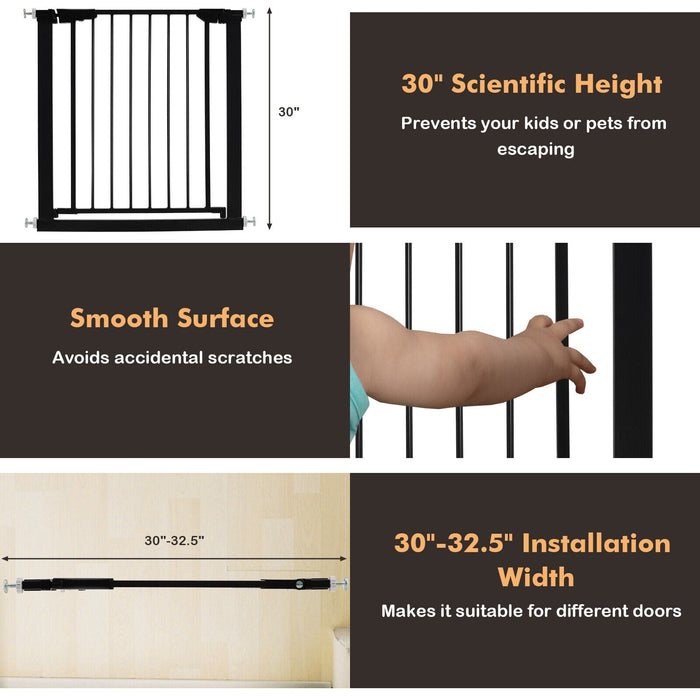 30-32.5 Inch Wide Safety Gate with 30 Inch Scientific Height