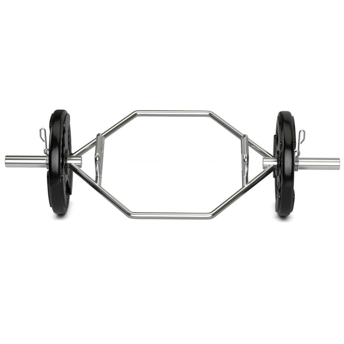 56 Inch Olympic Hexagon Deadlift Trap Bar with Folding Grips Powerlifting