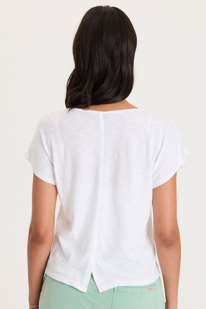 XCVI Adgar Textured Stripe/Jersey Tee