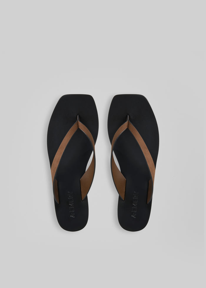 A.Emery Kinto Sandals - Chestnut Suede/Black
