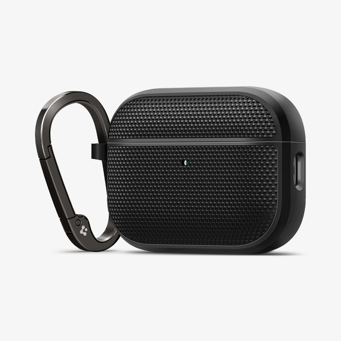 ACS10604 - AirPods Pro 3 Classic Fit in Black showing the front and side with carabiner