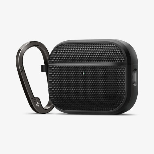 ACS10604 - AirPods Pro 3 Classic Fit in Black showing the front and side with carabiner
