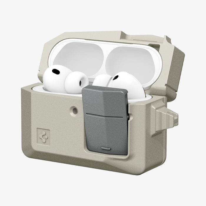 ACS10978 - AirPods Pro 3 Classic LS showing the front and side with top open and AirPods inside