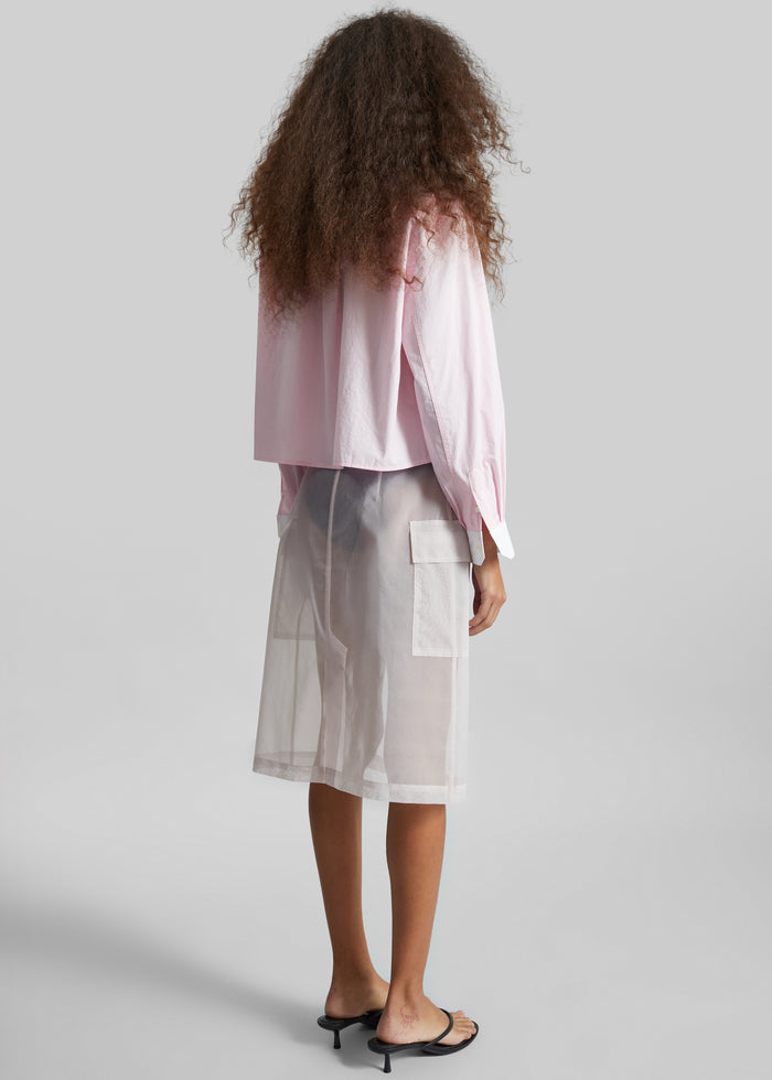 Aix Cropped Boxy Shirt - Pink