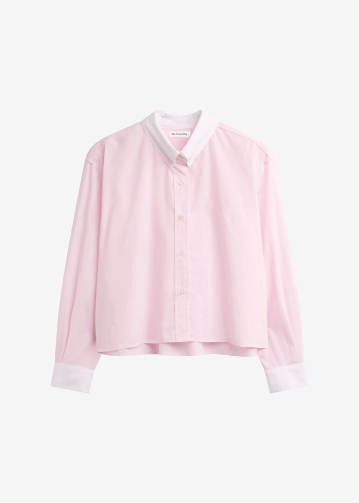 Aix Cropped Boxy Shirt - Pink