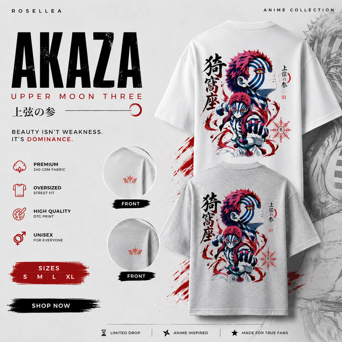 Akaza Upper Moon Three Oversized Tee