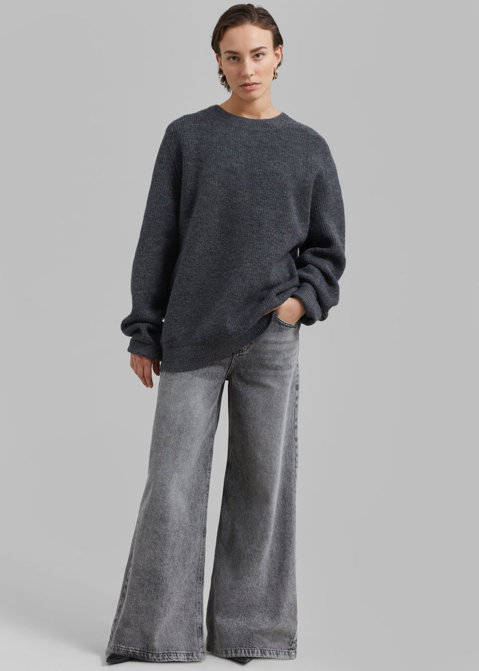 Alani Wide Leg Jeans - Black Wash