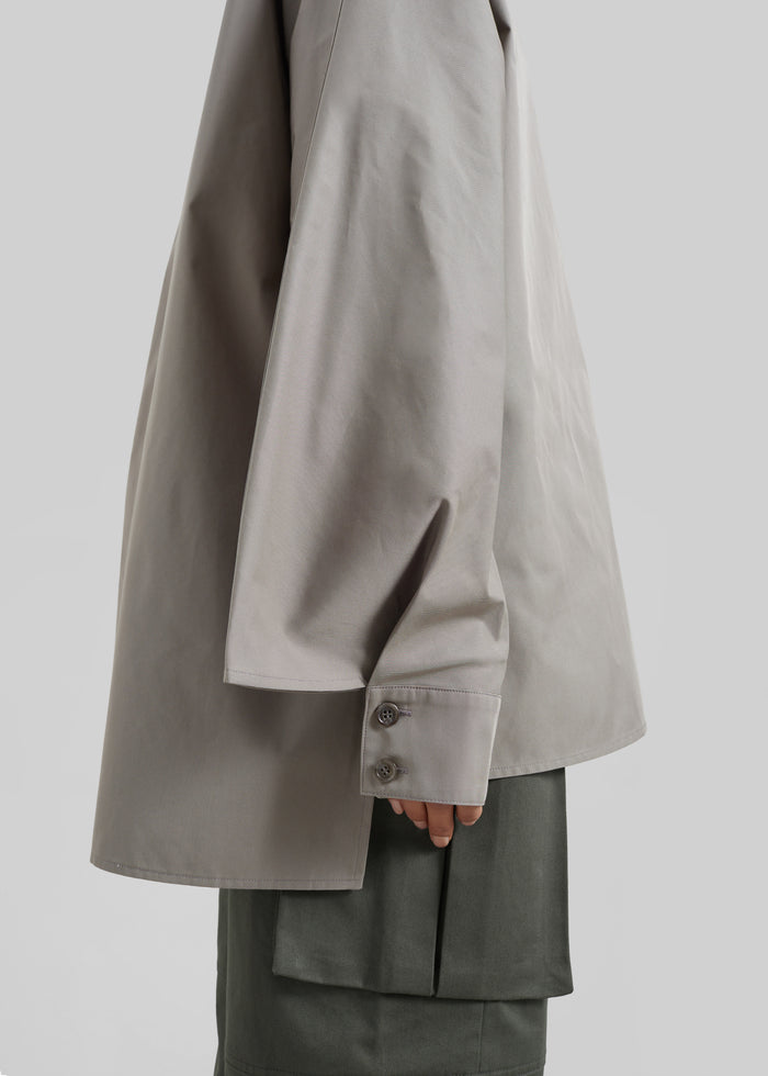 Alda Oversized Long Shirt - Taupe
