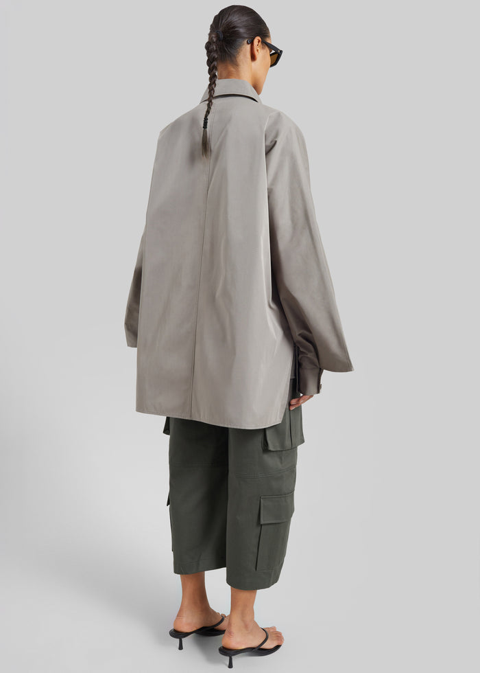 Alda Oversized Long Shirt - Taupe