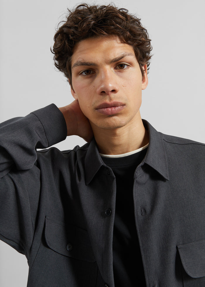 Alessio Shirt Jacket - Charcoal