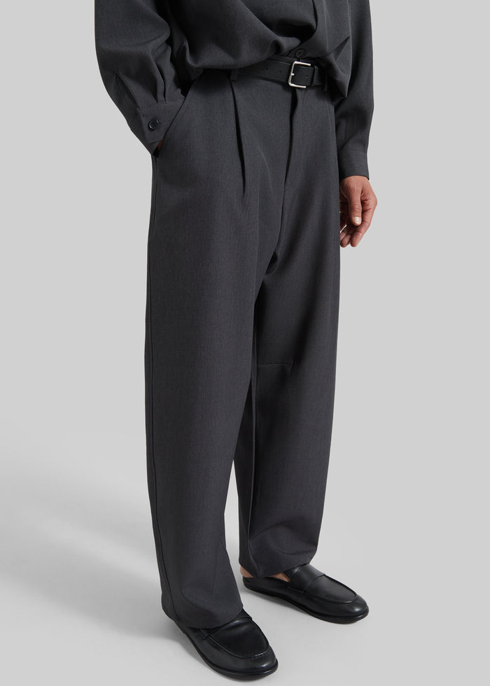 Alessio Straight Trousers - Charcoal