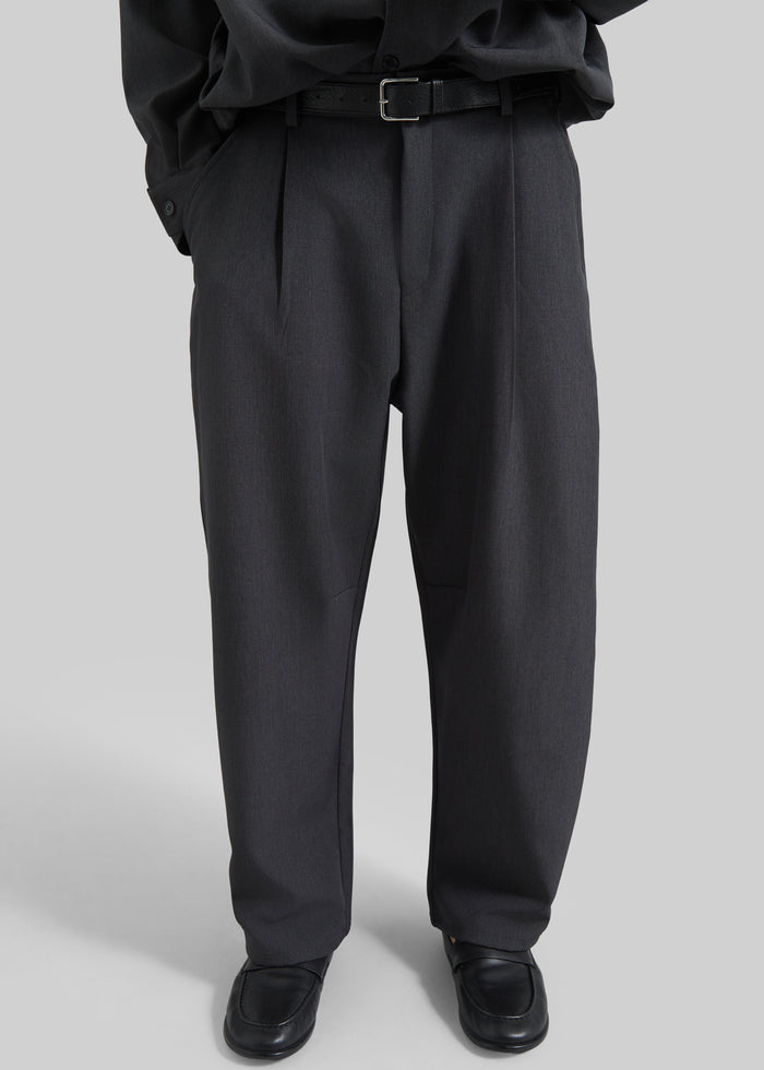 Alessio Straight Trousers - Charcoal