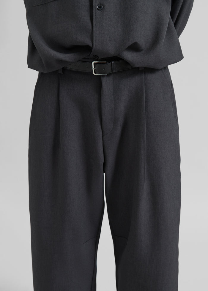 Alessio Straight Trousers - Charcoal