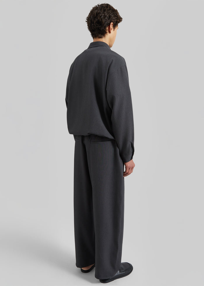 Alessio Straight Trousers - Charcoal