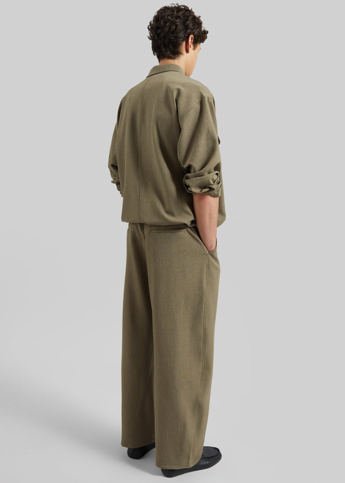 Alessio Straight Trousers - Olive