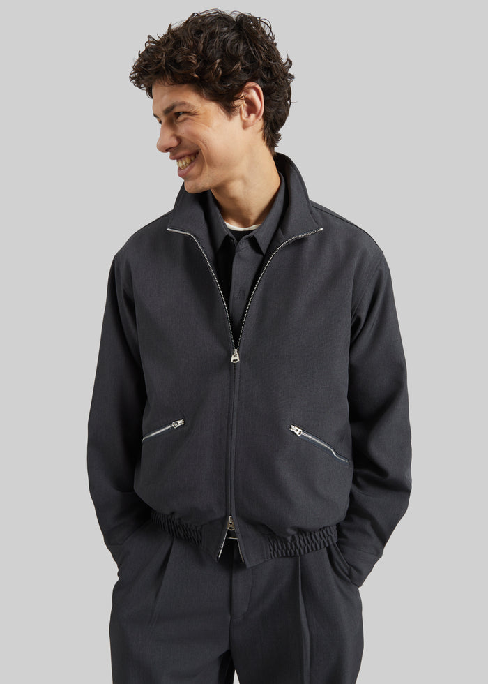 Alessio Zip-Up Jacket - Charcoal