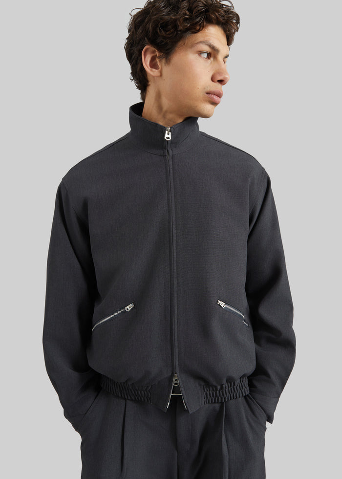 Alessio Zip-Up Jacket - Charcoal