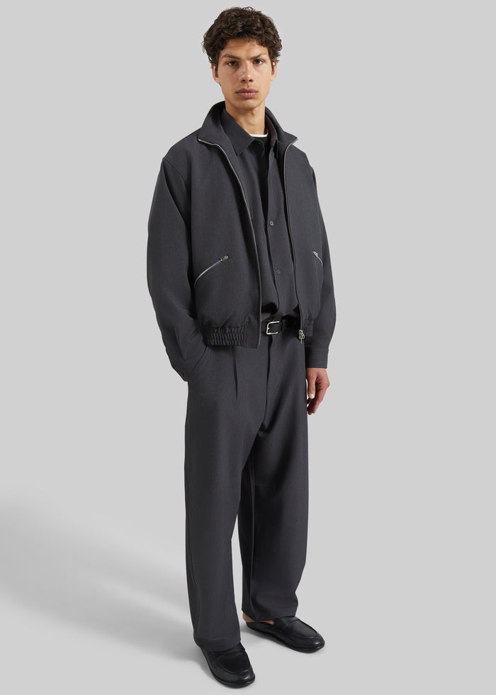 Alessio Zip-Up Jacket - Charcoal
