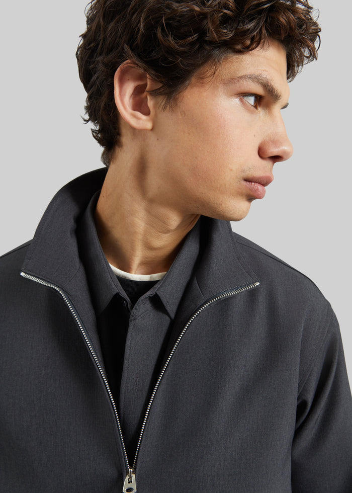 Alessio Zip-Up Jacket - Charcoal