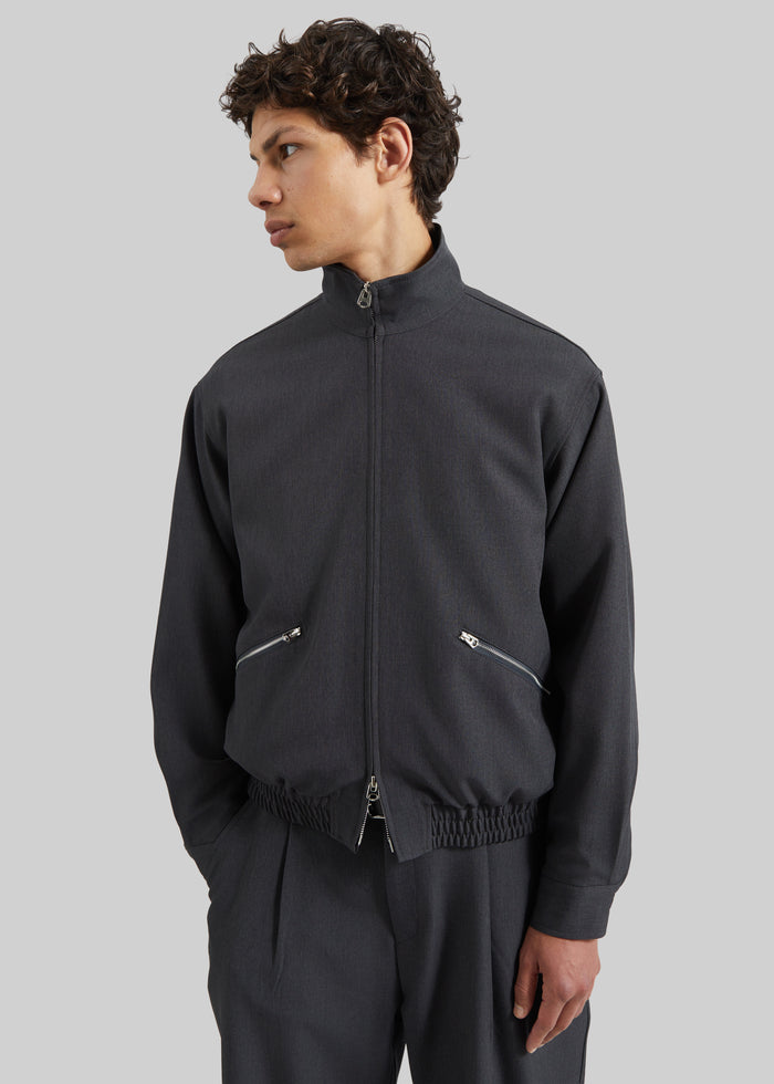 Alessio Zip-Up Jacket - Charcoal