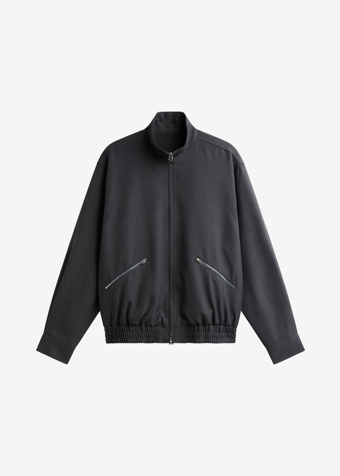 Alessio Zip-Up Jacket - Charcoal