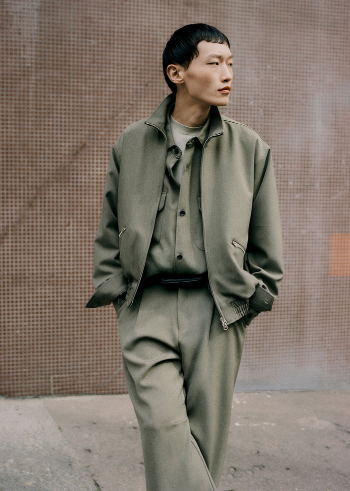 Alessio Zip-Up Jacket - Olive