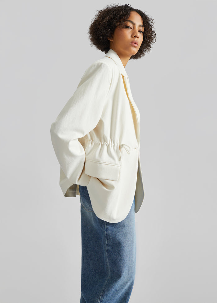 Altea Drawstring Blazer - Ivory