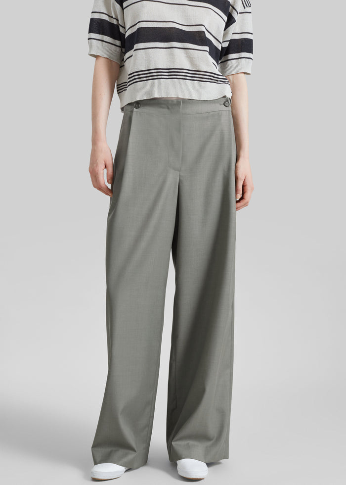 Althea Pleated Trousers - Sage