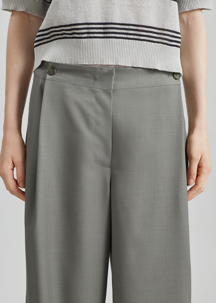 Althea Pleated Trousers - Sage