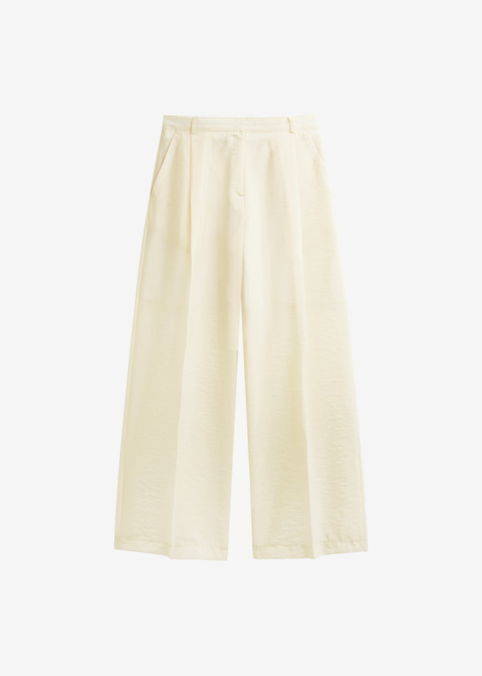Alvito Sheer Organza Pants - Pale Yellow