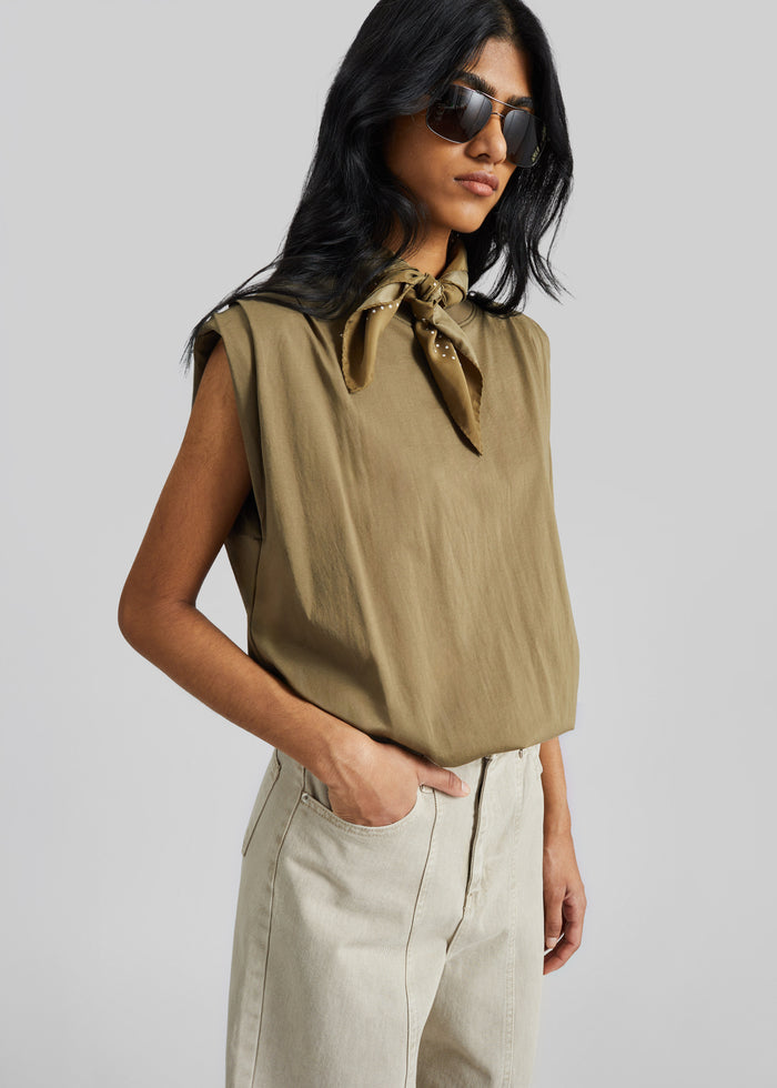 Alvor Padded Balloon Top - Olive