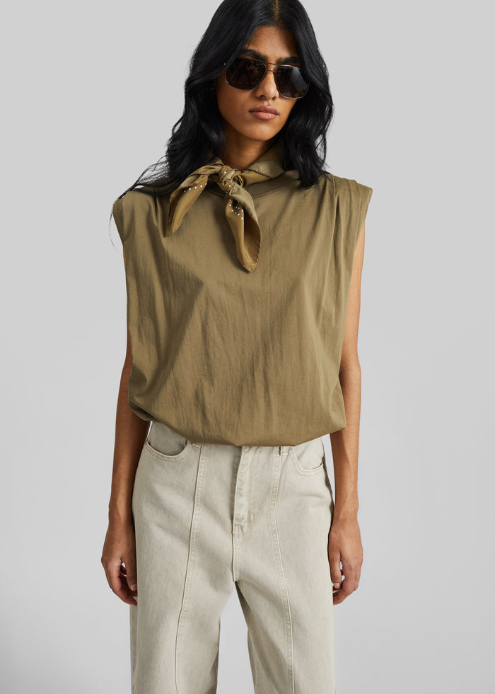 Alvor Padded Balloon Top - Olive