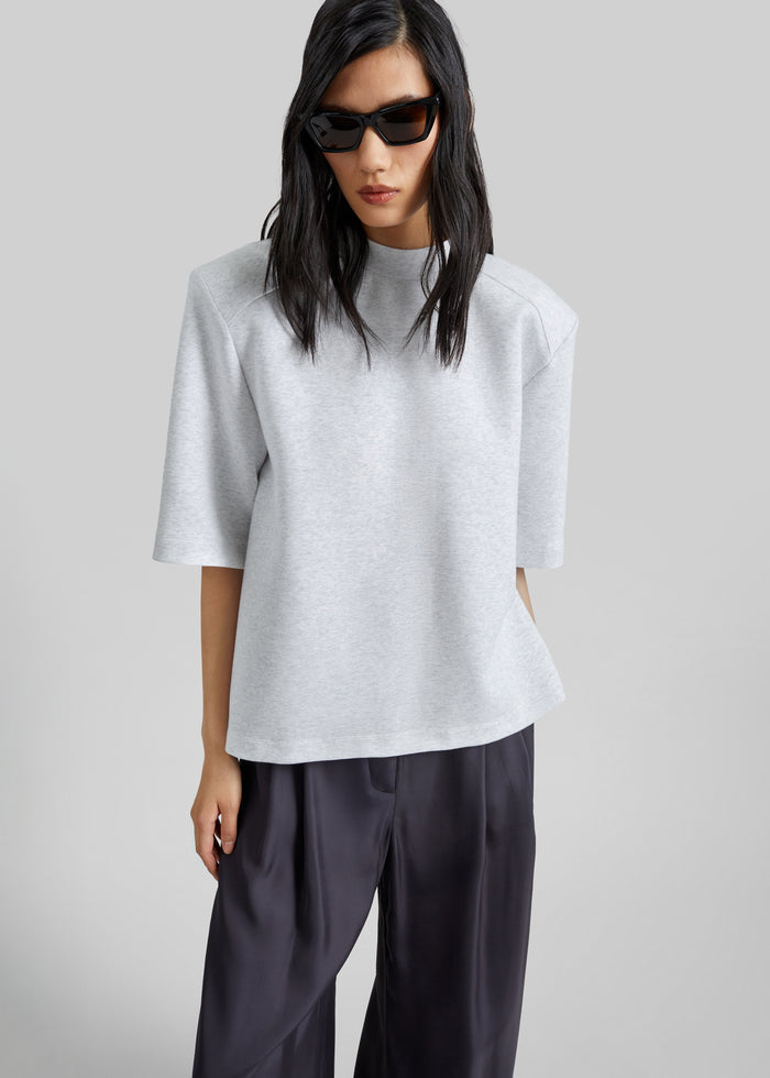 Alwen Neoprene Padded T-Shirt - Grey Melange