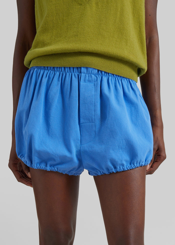 Ameglia Bubble Hem Mini Shorts - Blue