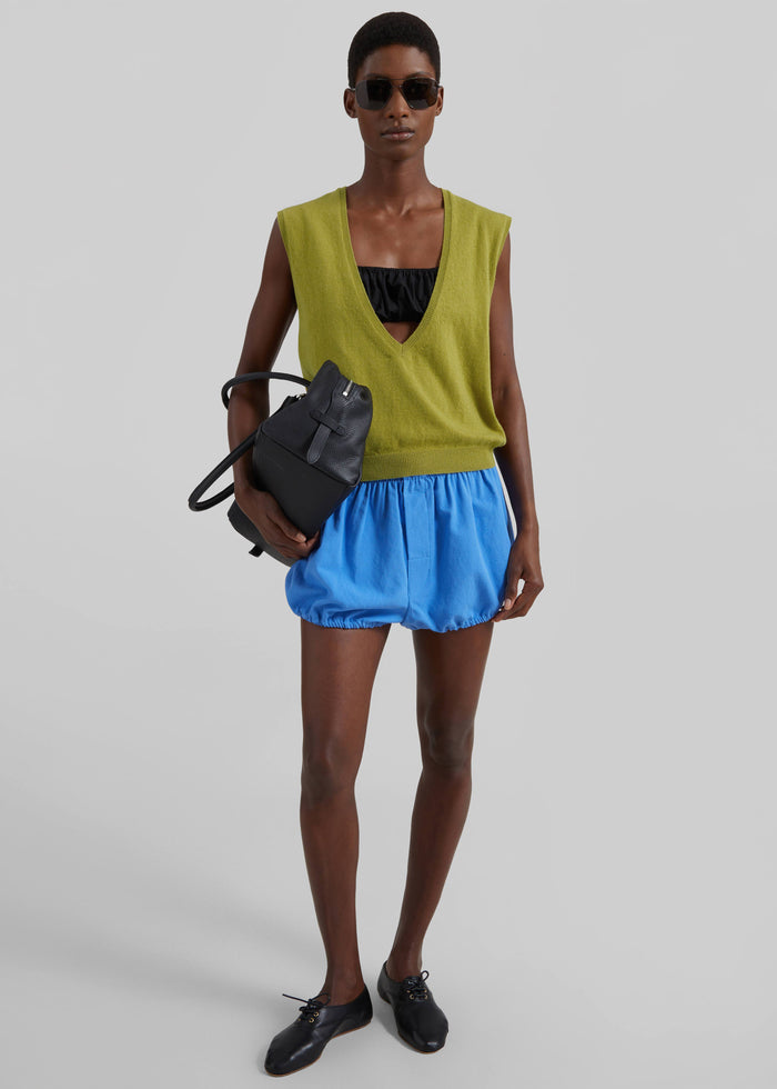 Ameglia Bubble Hem Mini Shorts - Blue