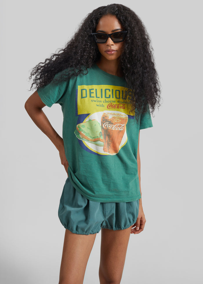 Ameglia Bubble Hem Mini Shorts - Green