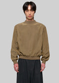 Amomento Cupro Ribbed Pullover - Khaki