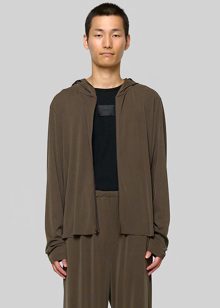 Amomento Jersey Hooded Jumper - Brown
