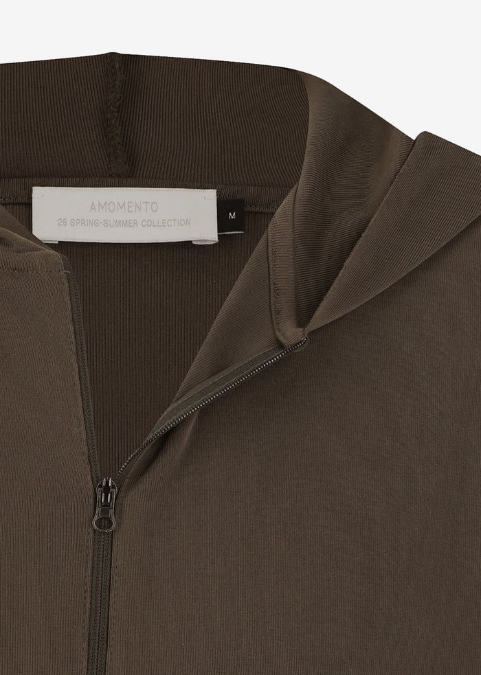Amomento Jersey Hooded Jumper - Brown