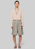 Amomento Linen Drawstring Shorts - Beige