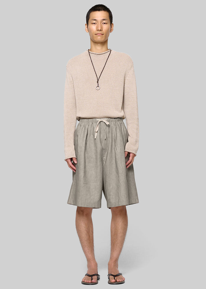 Amomento Linen Drawstring Shorts - Beige