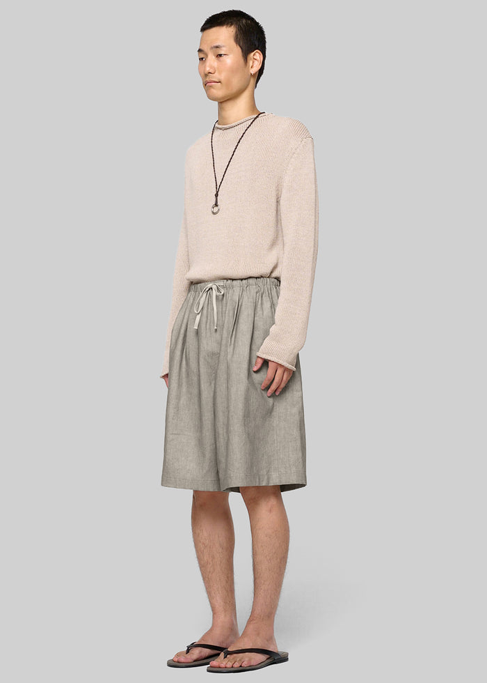 Amomento Linen Drawstring Shorts - Beige