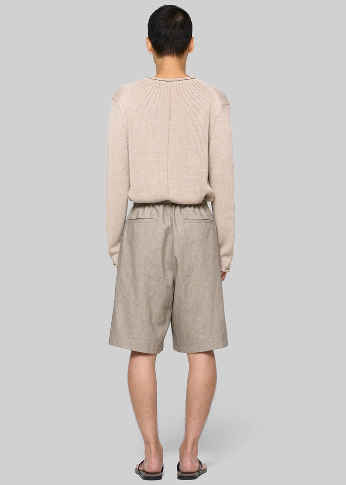 Amomento Linen Drawstring Shorts - Beige