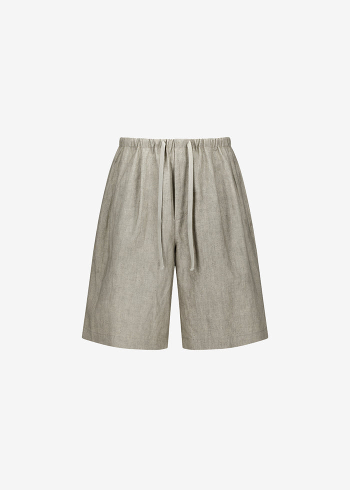 Amomento Linen Drawstring Shorts - Beige
