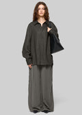 Amomento Linen Oversized Shirt - Khaki Grey