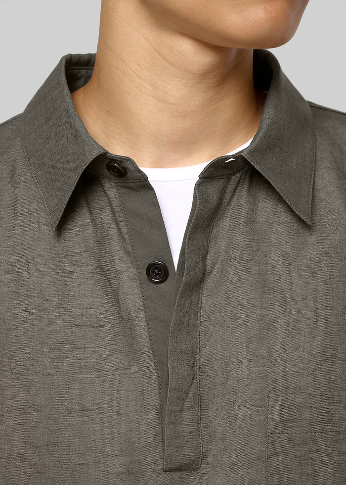 Amomento Linen Pullover - Khaki