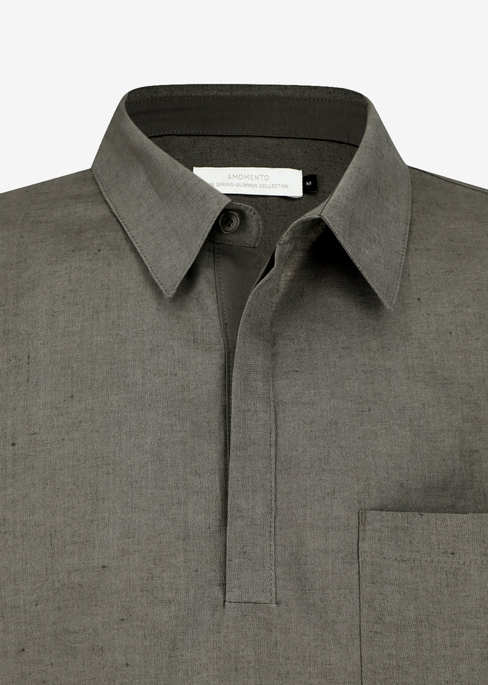 Amomento Linen Pullover - Khaki