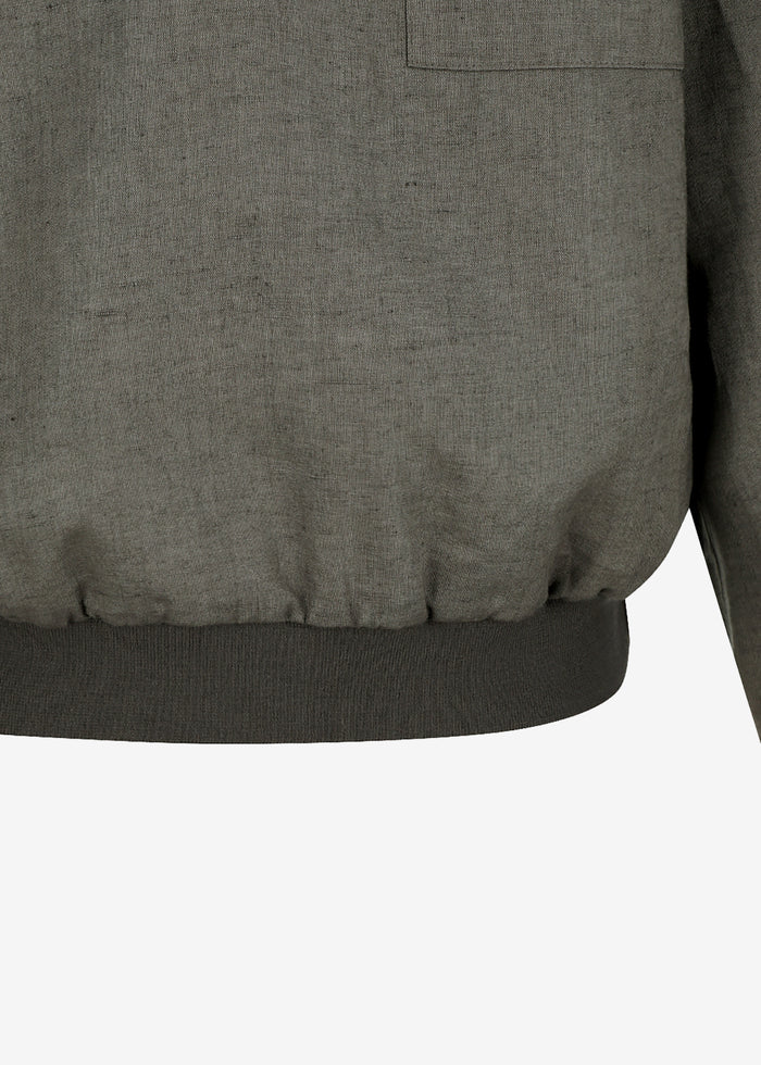 Amomento Linen Pullover - Khaki