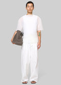 Amomento Men's Pleats Raglan Top - White