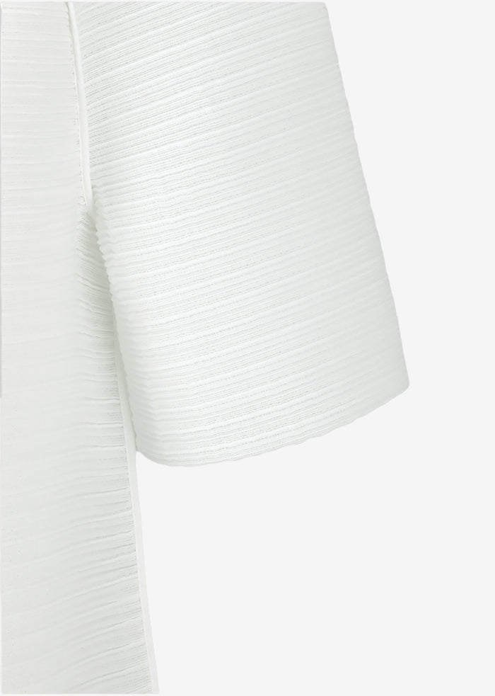 Amomento Men's Pleats Raglan Top - White